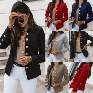 2020 Autumn Fashion Women Blazers Coat 2020 Long Sleeve Solid Suits Button Coat Slim Office Lady Slim Jacket Blazer Feminino